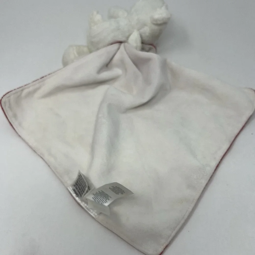 Carters Christmas lovey teddy bear rattle red Security Blanket baby cuddling toy